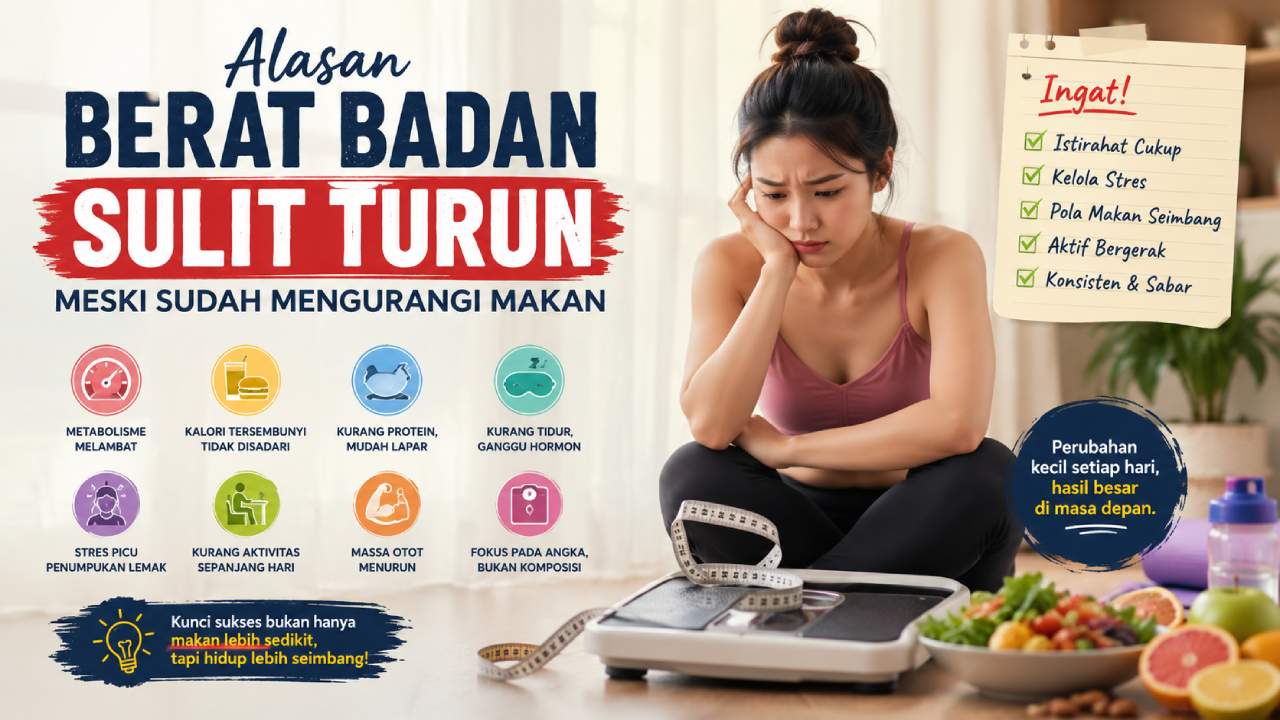 Alasan Berat Badan Sulit Turun Meski Sudah Mengurangi Makan