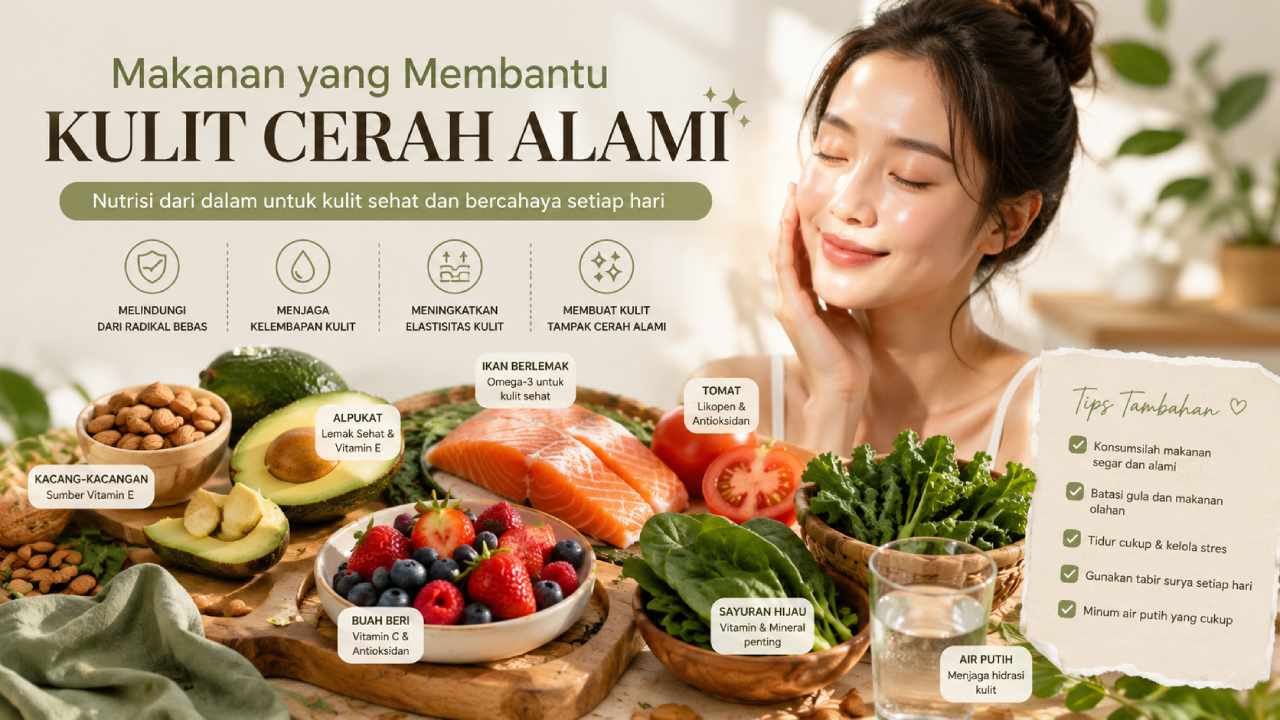 Makanan yang Membantu Kulit Tetap Cerah dan Sehat Alami