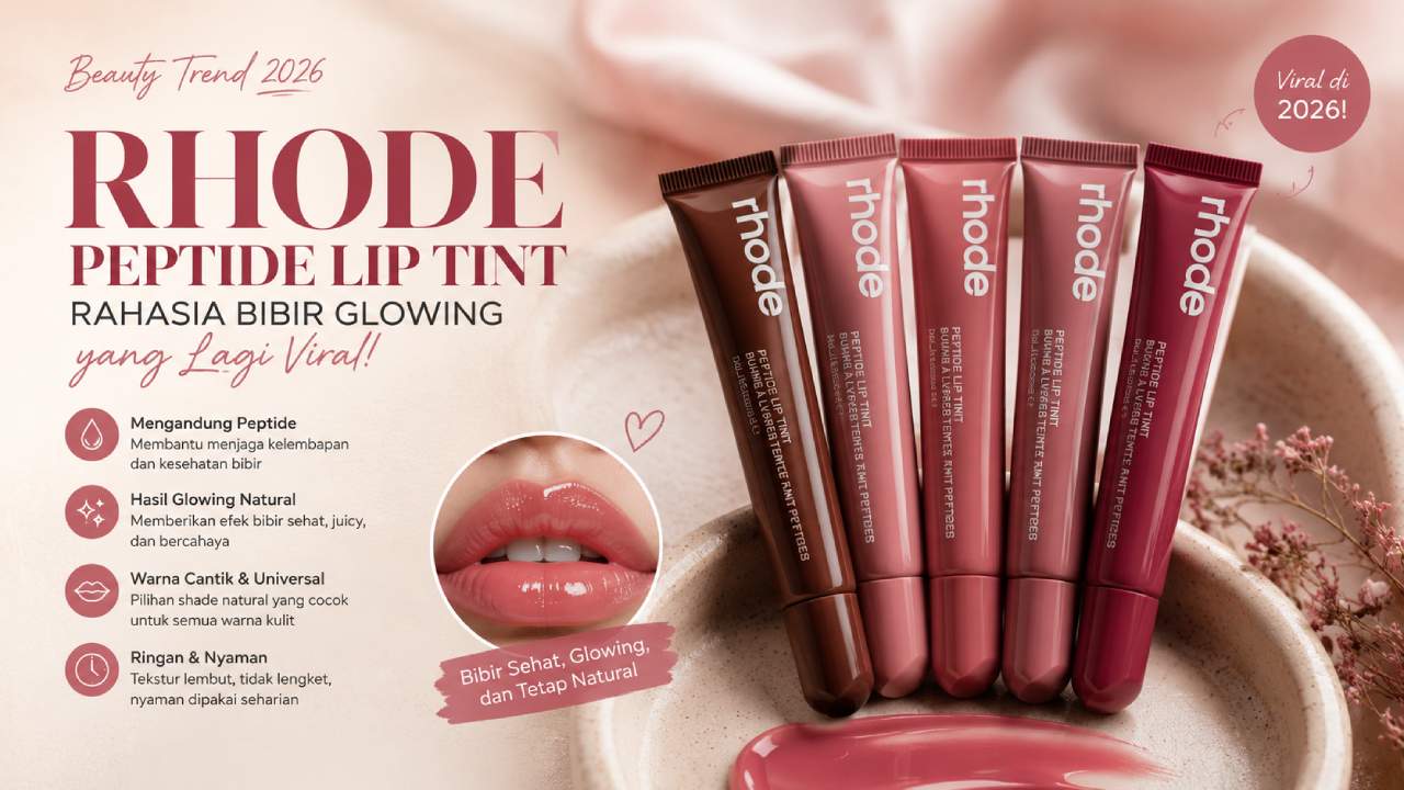 Rhode Peptide Lip Tint, Rahasia Bibir Glowing yang Lagi Viral di 2026