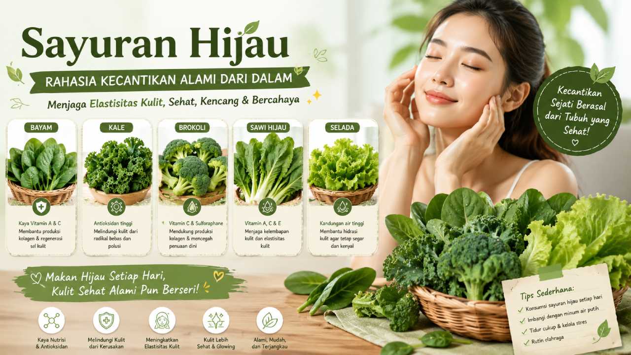 Sayuran Hijau yang Membantu Menjaga Elastisitas Kulit, Rahasia Kecantikan Alami dari Dalam