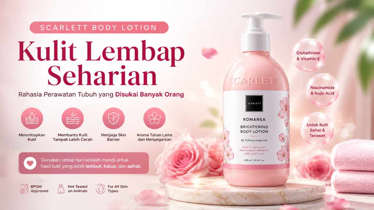 Scarlett Body Lotion Jadi Andalan untuk Kulit Lembap Seharian