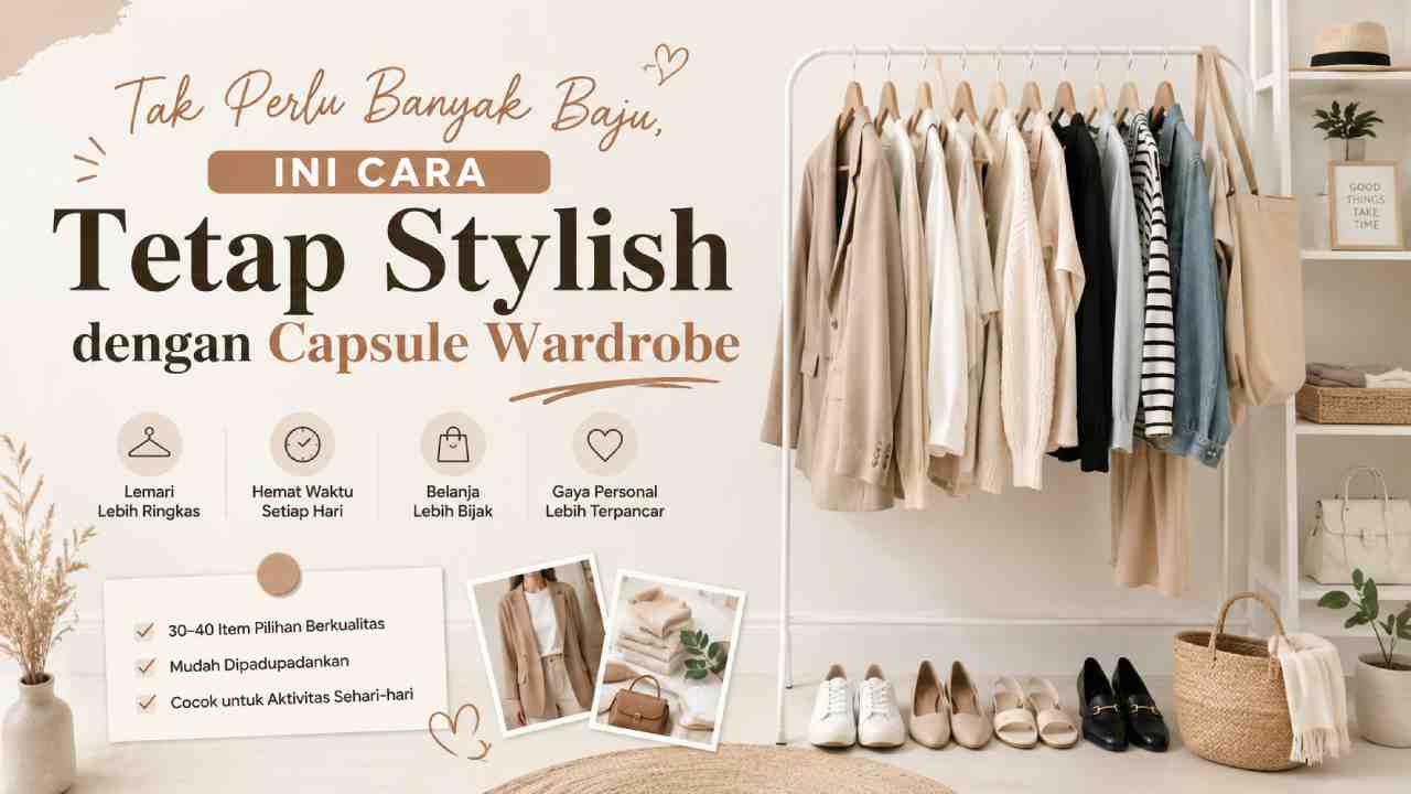 Tak Perlu Banyak Baju, Ini Cara Tetap Stylish dengan Capsule Wardrobe