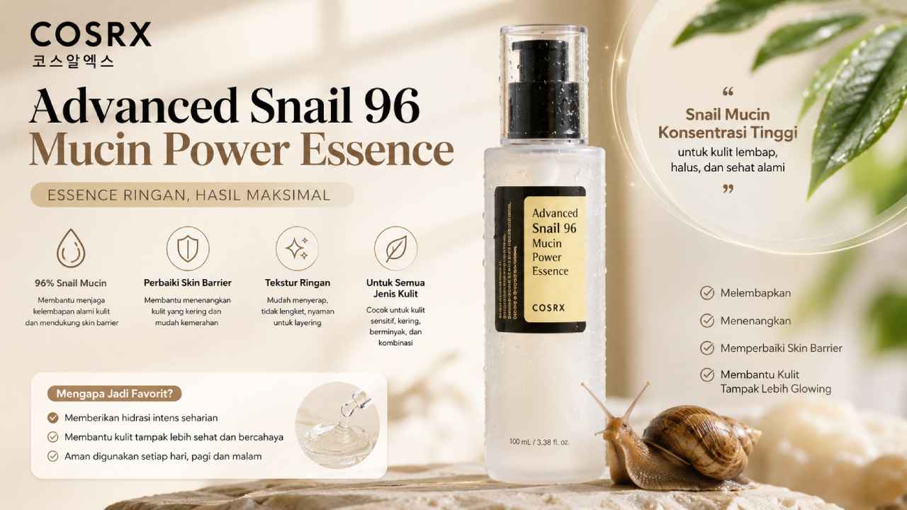 COSRX Rilis Essence Terbaru dengan Kandungan Snail Mucin yang Lebih Ringan di Kulit