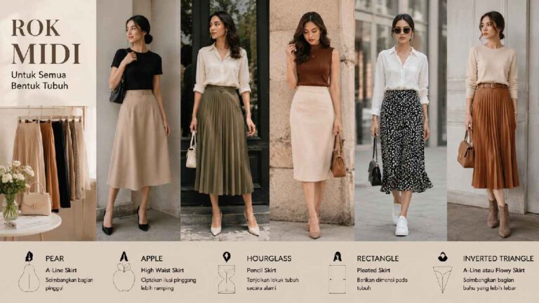 Cara Memilih Rok Midi yang Cocok untuk Semua Bentuk Tubuh