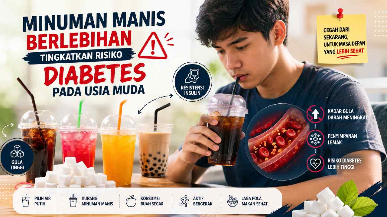 Minuman Manis Berlebihan Dikaitkan dengan Peningkatan Risiko Diabetes pada Usia Muda