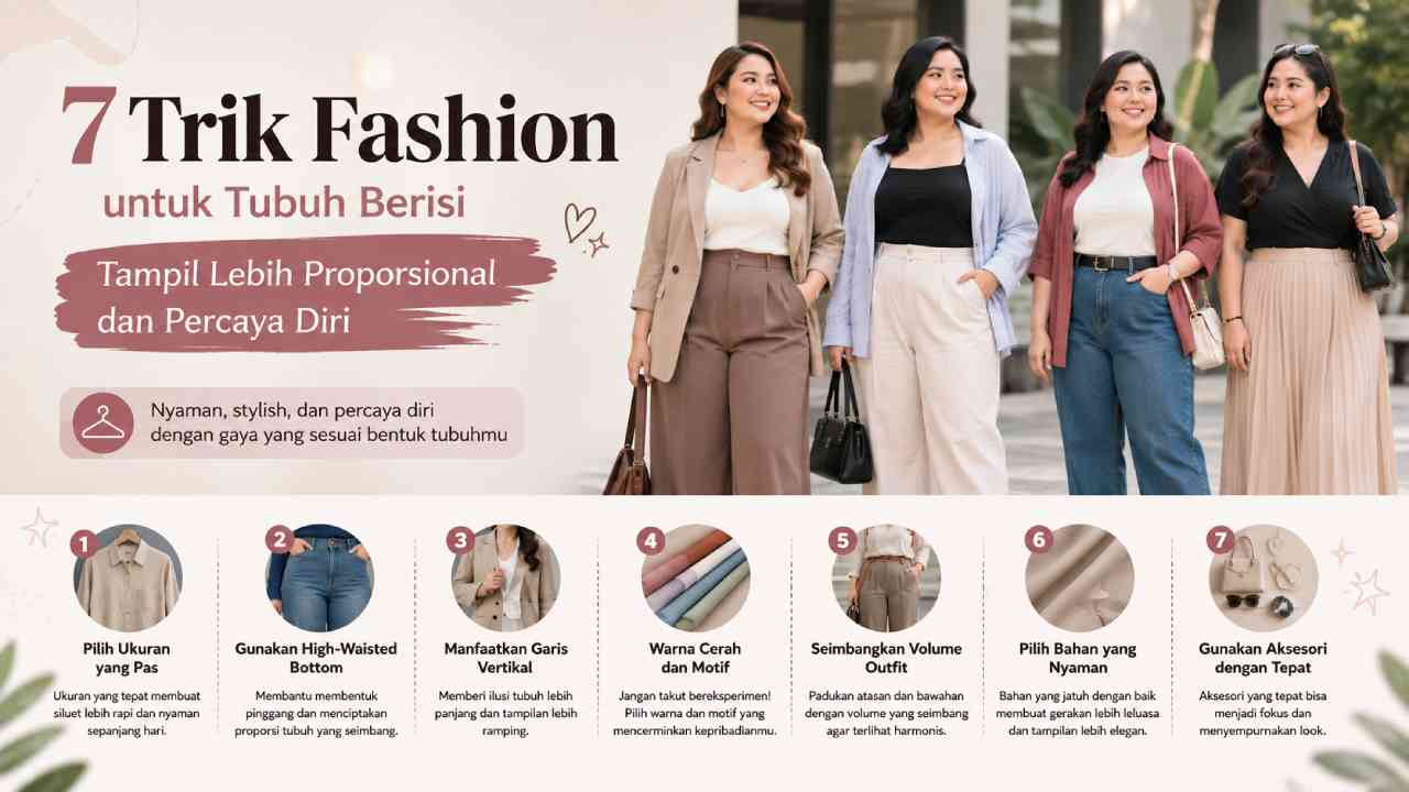 7 Trik Fashion untuk Tubuh Berisi agar Tampil Lebih Proporsional dan Percaya Diri