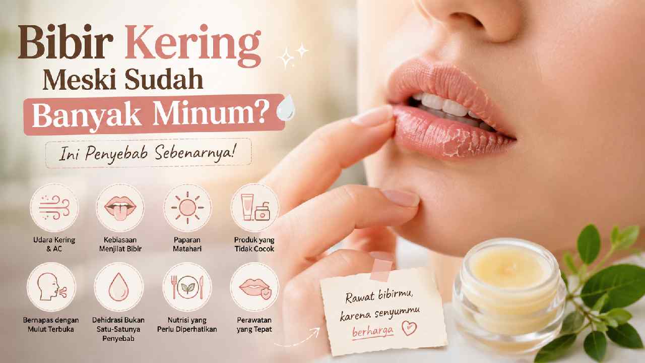 Bibir Sering Terasa Kering Meski Sudah Banyak Minum