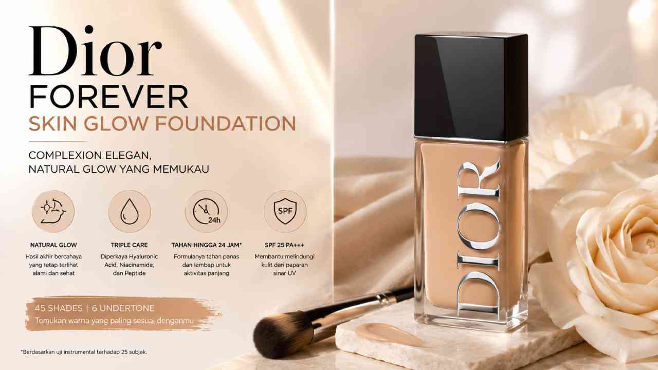 Dior Forever Skin Glow Foundation, Inspirasi Complexion Elegan dengan Hasil Glowing