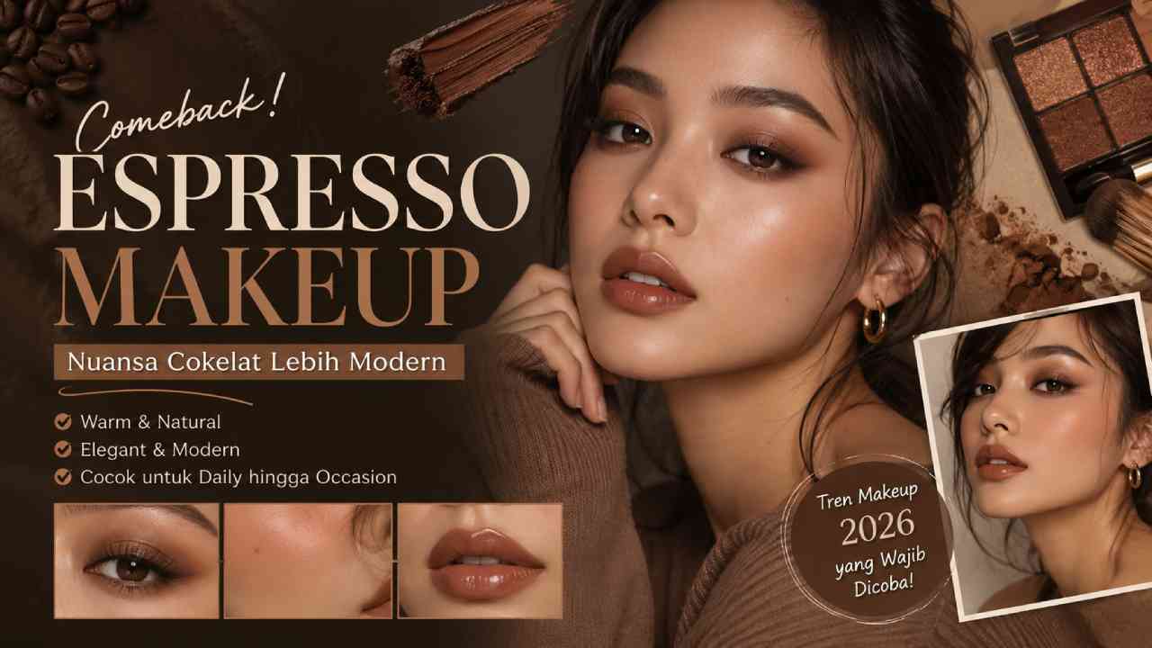 Espresso Makeup Kembali Dilirik dengan Nuansa Cokelat Lebih Modern