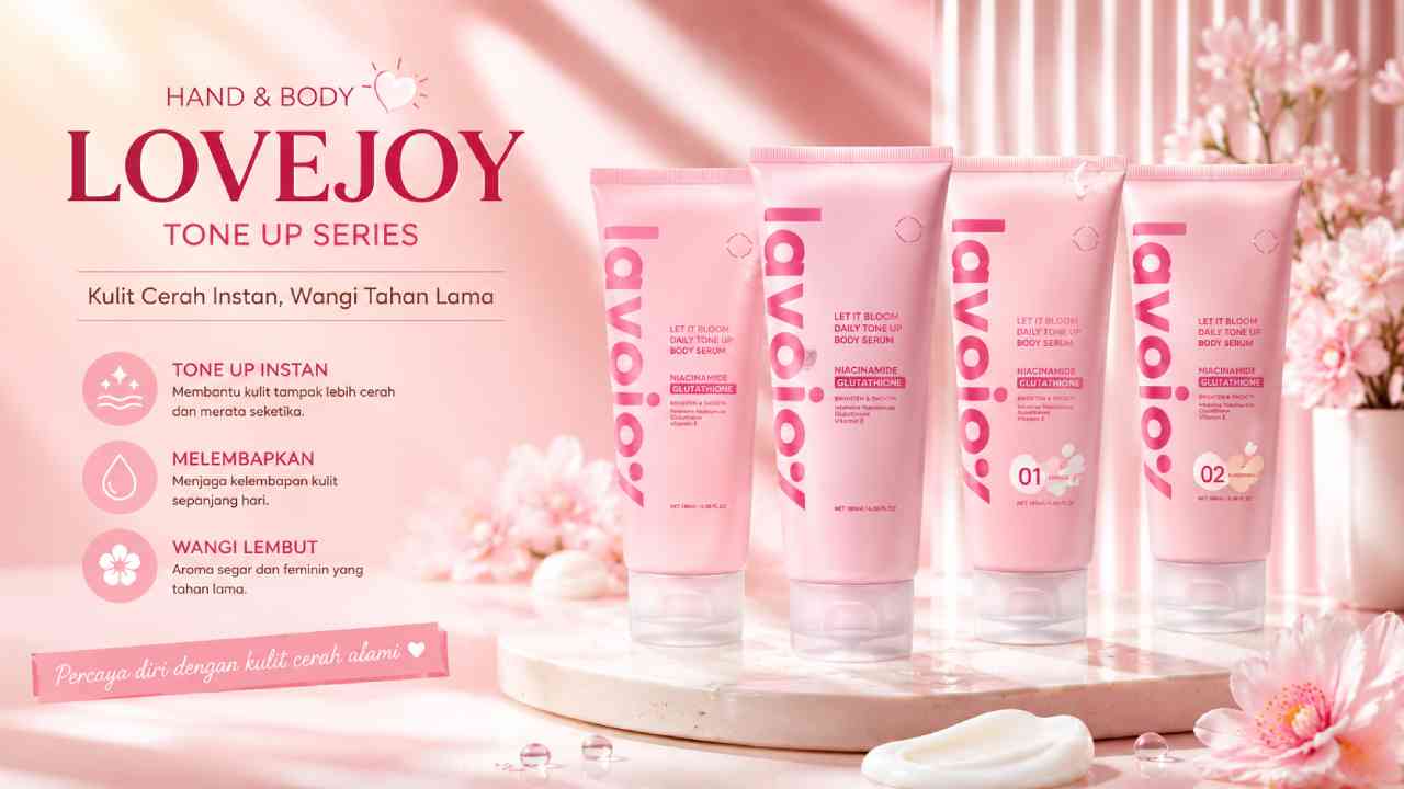 Handbody LoveJoy dengan Efek Tone Up untuk Tampilan Lebih Cerah