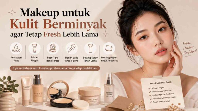 Makeup untuk Kulit Berminyak agar Tetap Fresh Lebih Lama