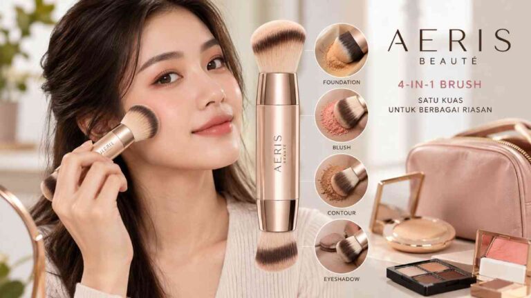 Aeris Beauté 4-in-1 Brush Praktis, Satu Kuas untuk Beragam Riasan