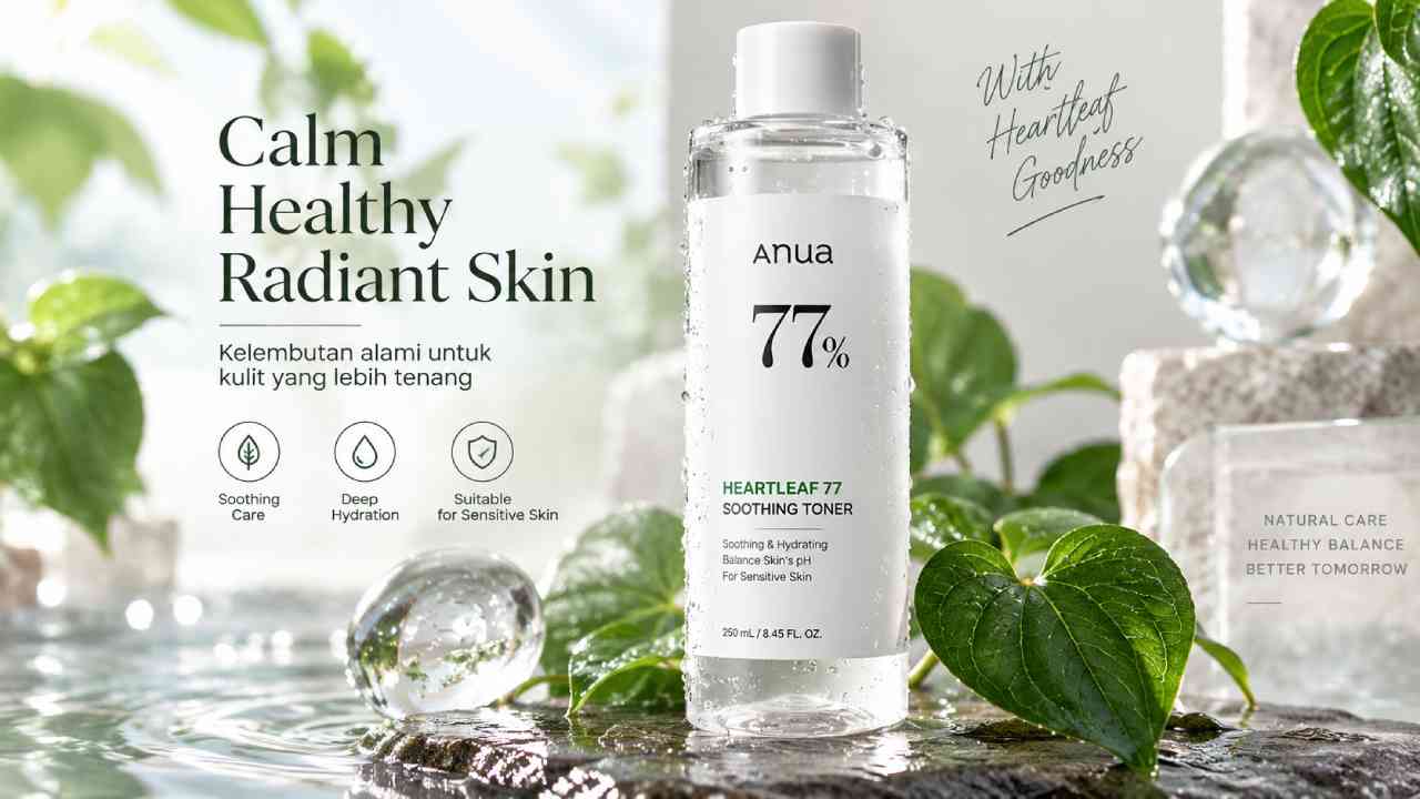 Anua Heartleaf 77% Toner Populer, Skincare Korea untuk Kulit Sensitif