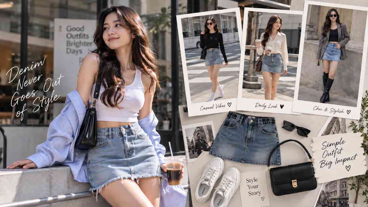 Rok Jeans Mini Jadi Favorit, Tampilan Simpel Terasa Lebih Stylish
