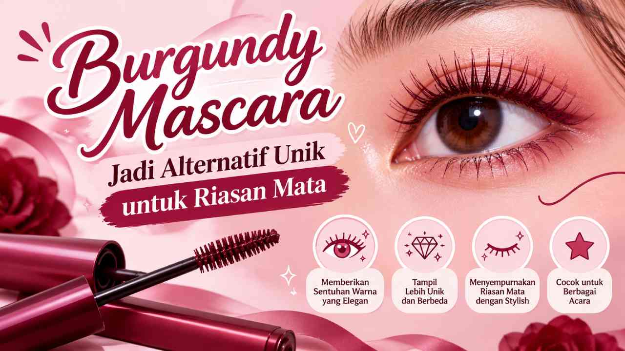 Burgundy Mascara Jadi Alternatif Unik untuk Riasan Mata